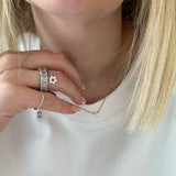 Star of David Ring in Rhodium