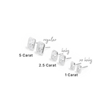 Baby Miller Studs in Rhodium