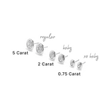 Baby Soleil Studs in Rhodium