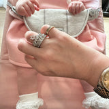 Star of David Ring in Rhodium