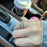 Star of David Ring in Rhodium