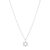Star of David Necklace in Rhodium