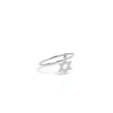 Star of David Ring in Rhodium
