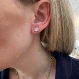 Baby Cameron Studs in Rhodium