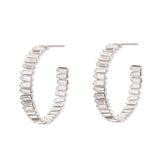 Earrings - Baby Serena Hoops in Rhodium - Melissa Lovy