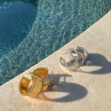 Madeline Hoops in Rhodium - FALL SAMPLE SALE!