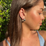 Madeline Hoops in Rhodium - FALL SAMPLE SALE!