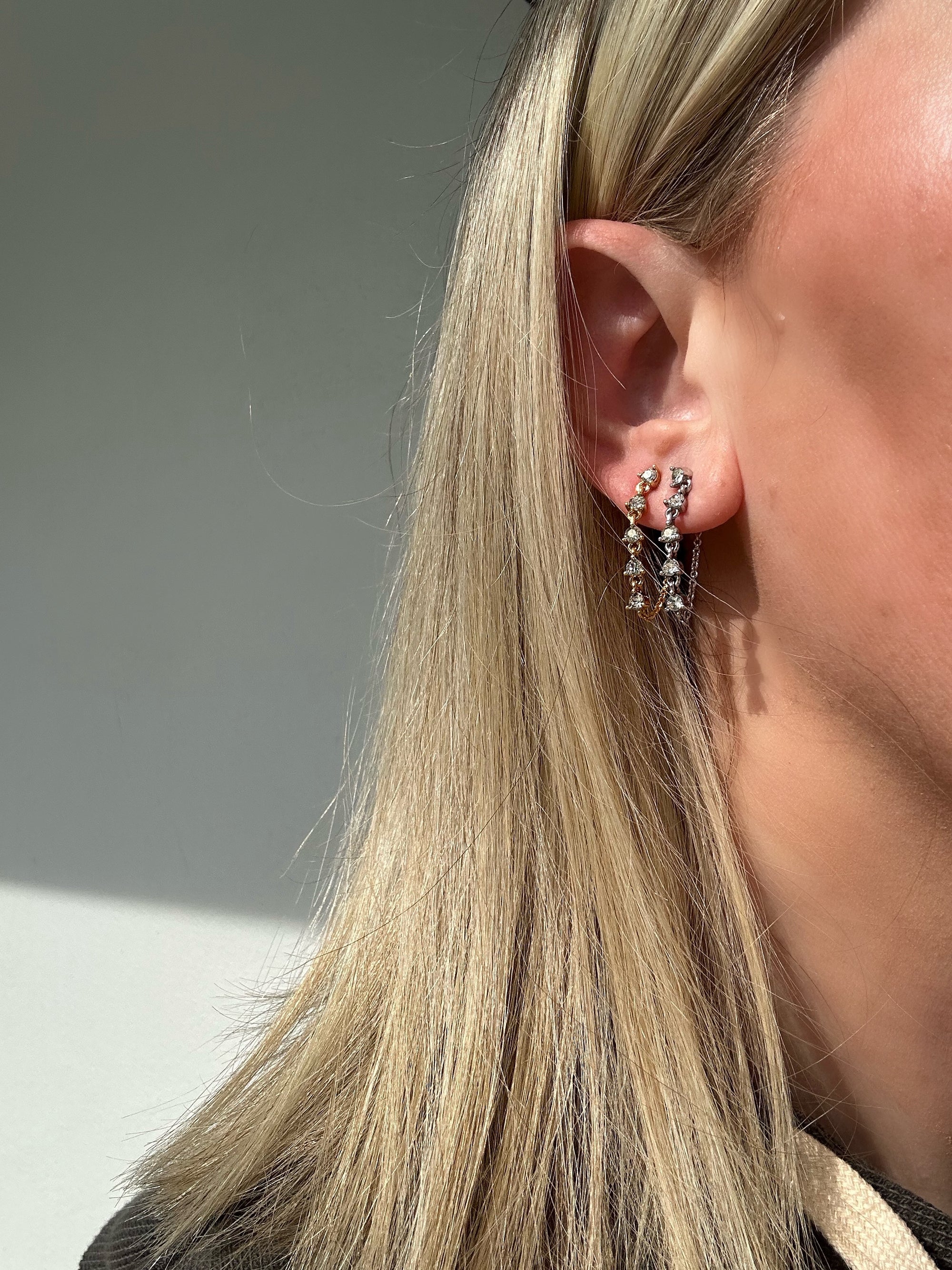 Sydney Earrings in Rhodium