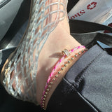 Nia Anklet in Pink and Gold