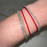 Red Bendel in Rhodium