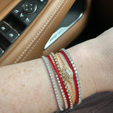 Red Bendel in Rhodium