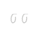 Margot Hoops in Rhodium - FALL SAMPLE SALE!