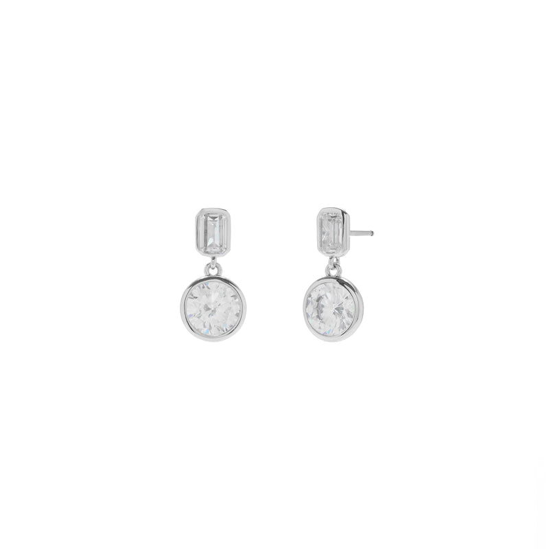 Alix Earrings in Rhodium