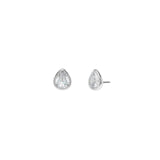 Lou Studs in Rhodium