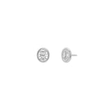 Soleil Studs in Rhodium