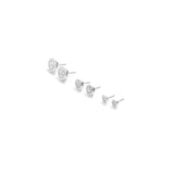 Baby Bobbi Studs in Rhodium