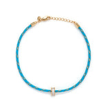 Nia Anklet in Turquoise and Gold
