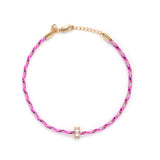 Nia Anklet in Pink and Gold