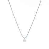 Court Necklace in Grey and Rhodium