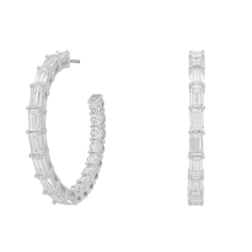 Brighton Hoop in Rhodium Pre-Order