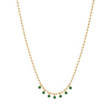 Paige Necklace in Gold Emerald