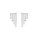 Posey Earrings in Rhodium