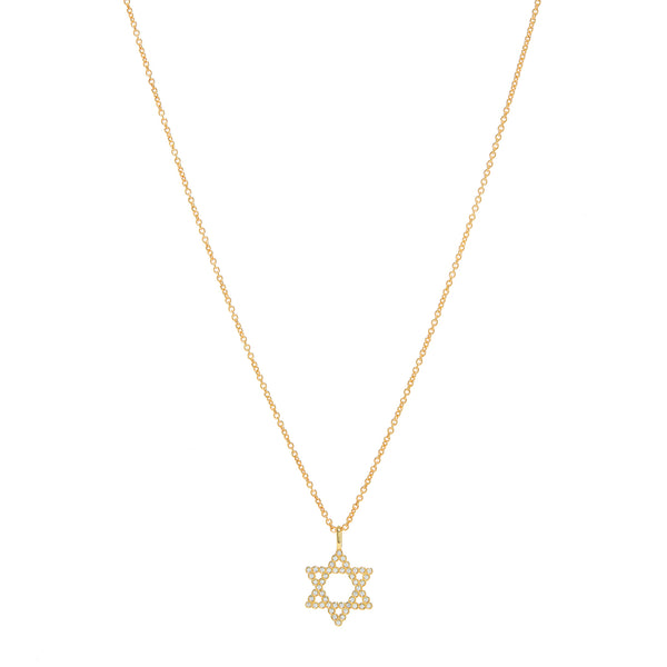 Jewish Charms and Pendants - 14K Yellow Gold Star of David Pendant - The  Magen David