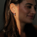 Poppy Earrings in Rhodium