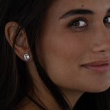 Baby Miller Studs in Rhodium