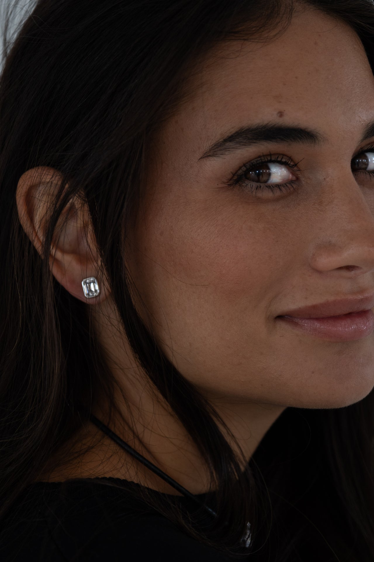 Baby Miller Studs in Rhodium