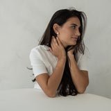 Soleil Studs in Rhodium