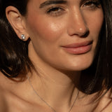 Cameron Studs in Rhodium