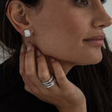 Miller Studs in Rhodium