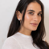 Baby Maggie Studs in Rhodium