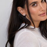Baby Maggie Studs in Rhodium
