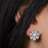 Maggie Studs in Rhodium
