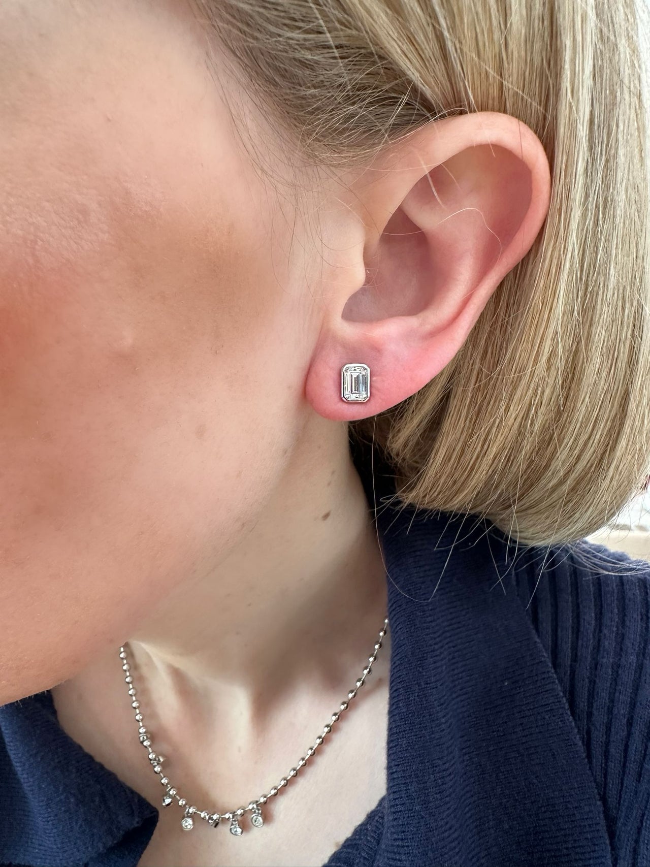 XS Baby Miller Studs in Rhodium