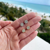 Baby Libby Studs in Rhodium