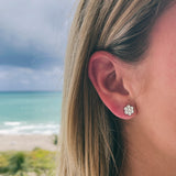 Baby Libby Studs in Rhodium