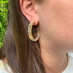 Earrings - Baby Serena Hoops in Gold Unicorn - Melissa Lovy