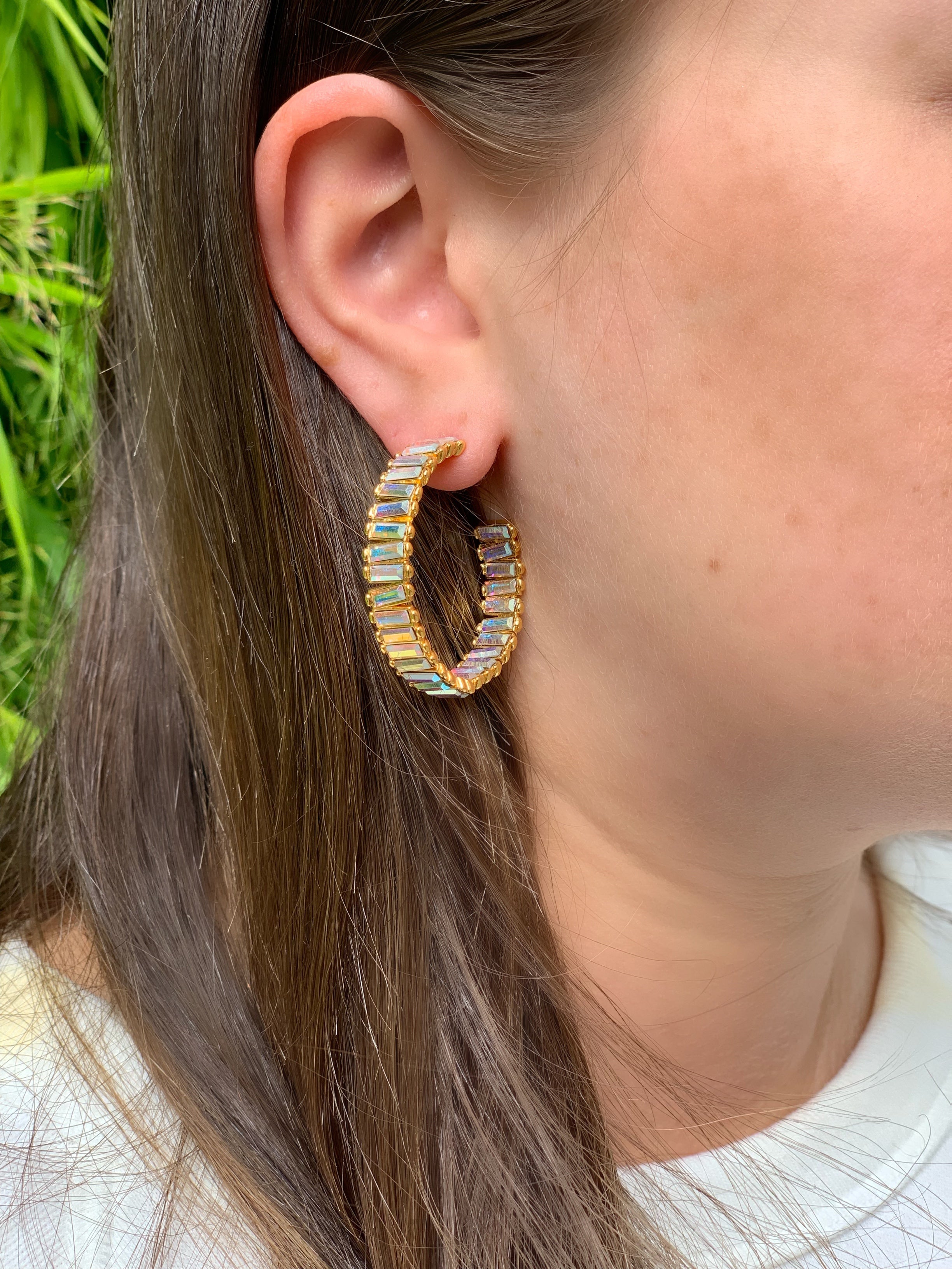 Earrings - Baby Serena Hoops in Gold Unicorn - Melissa Lovy