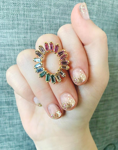 Rings - Charlotte Ring in Gold Rainbow - Melissa Lovy