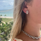 Kai Studs in Rhodium - Sample Sale Summer '26