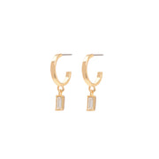 Earrings - Cara Mini Hoops in Gold - Melissa Lovy