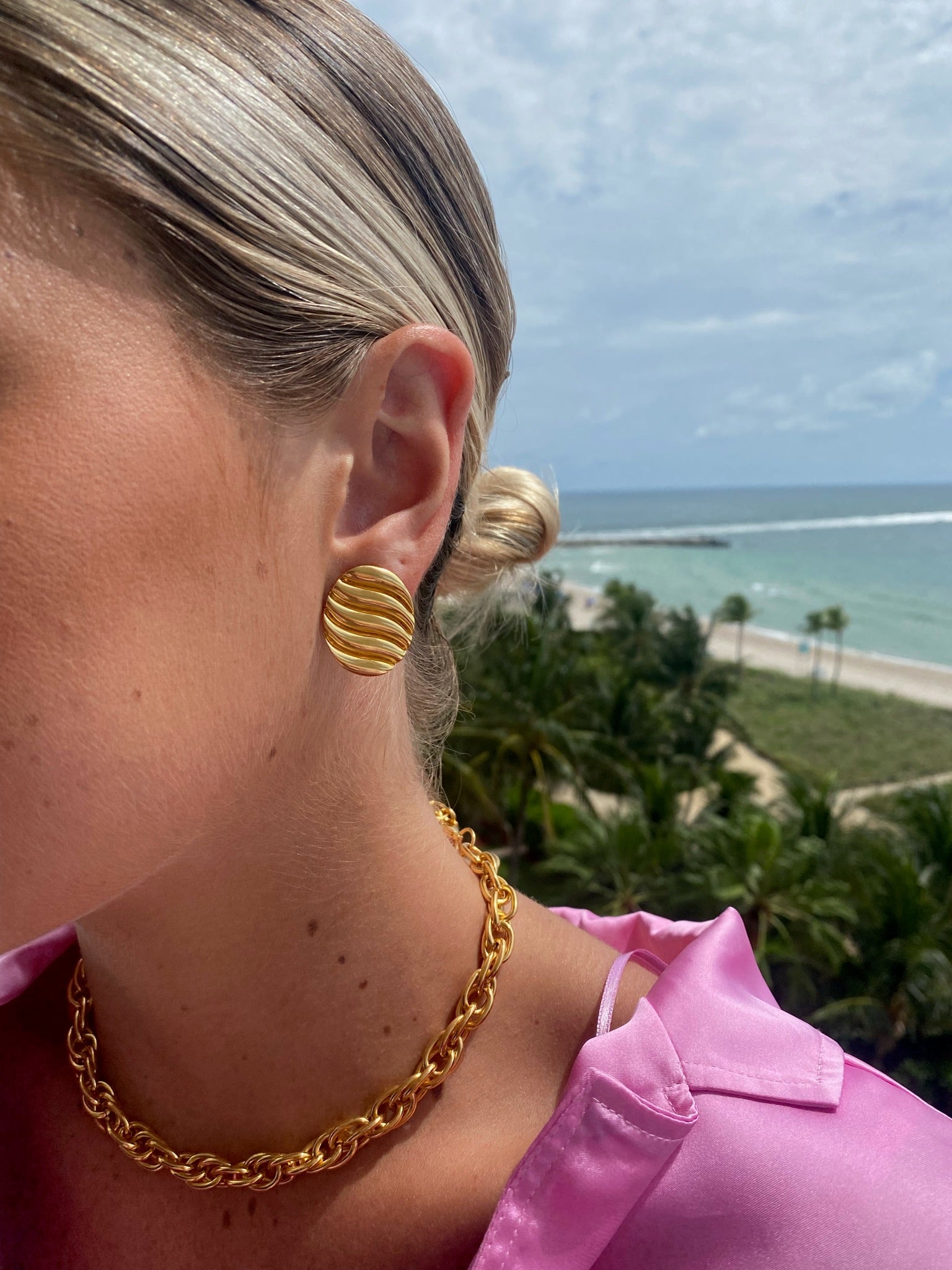 Oceana Studs in Gold - SUMMER SALE!