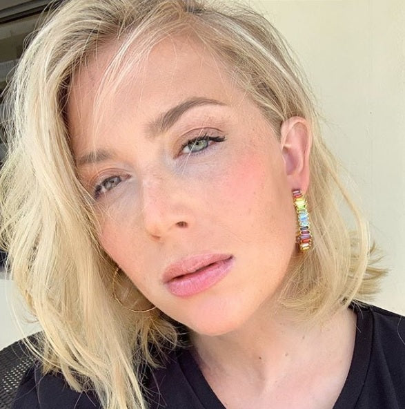 Earrings - Serena Hoops in Gold Rainbow - Melissa Lovy