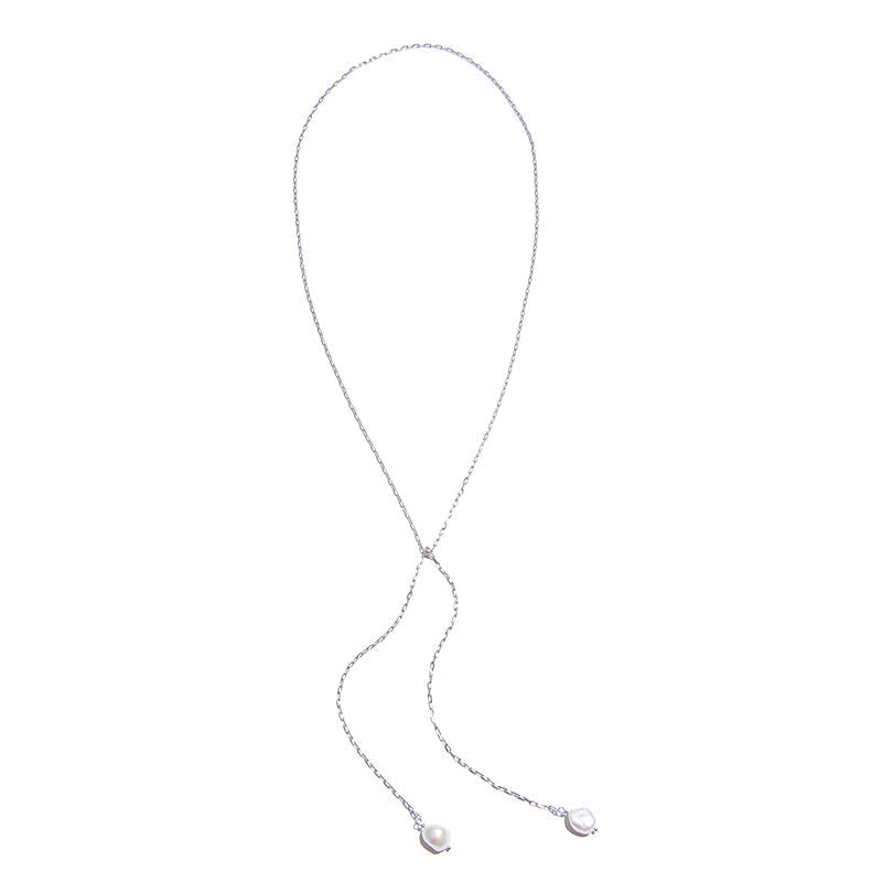 Celine Necklace in Rhodium - SPRING CLEANING