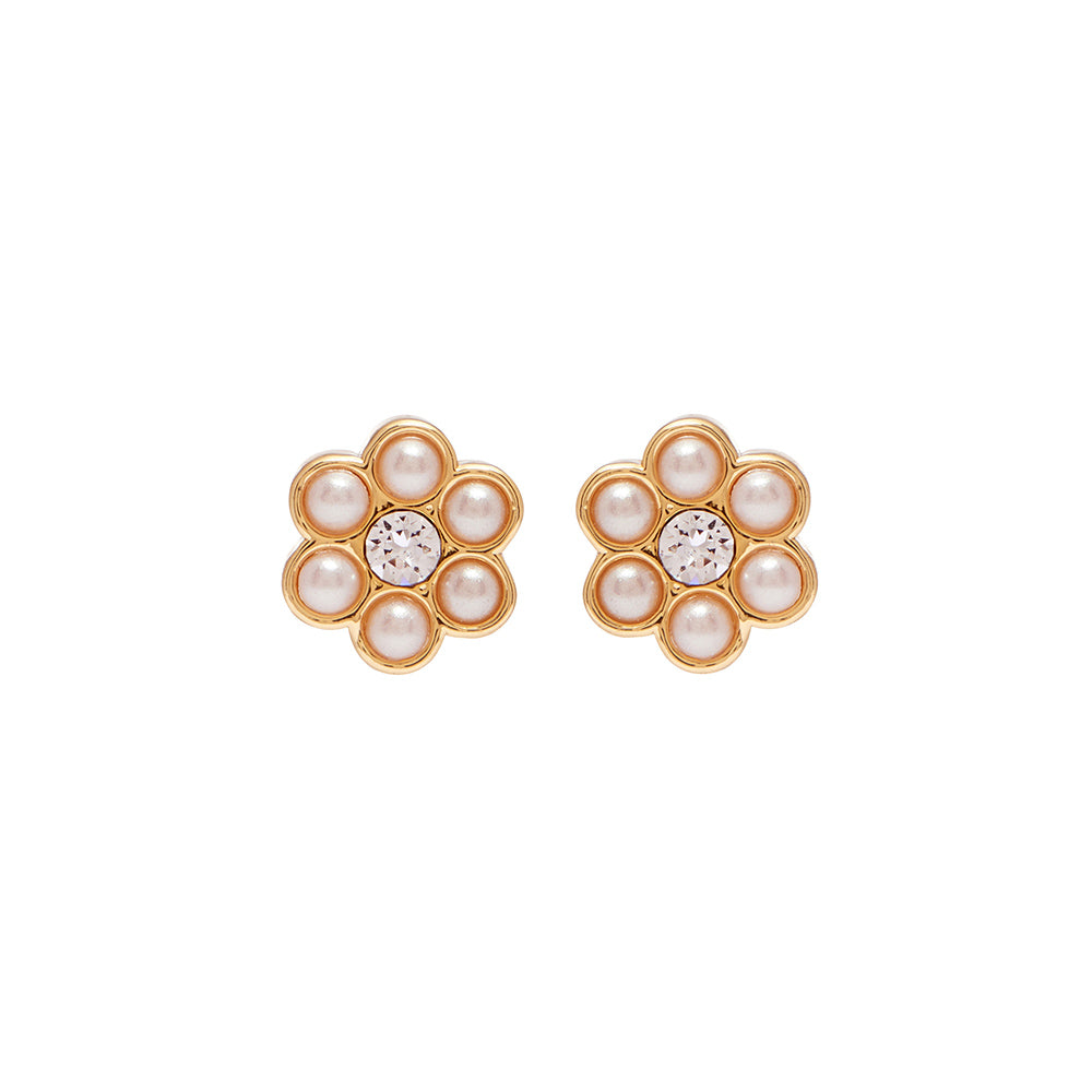 Baby Libby Studs in Gold with Pearl