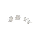 Libby Studs in Rhodium