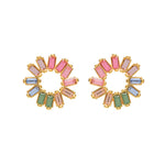 Earrings - Stella Studs in Gold Rainbow - Melissa Lovy